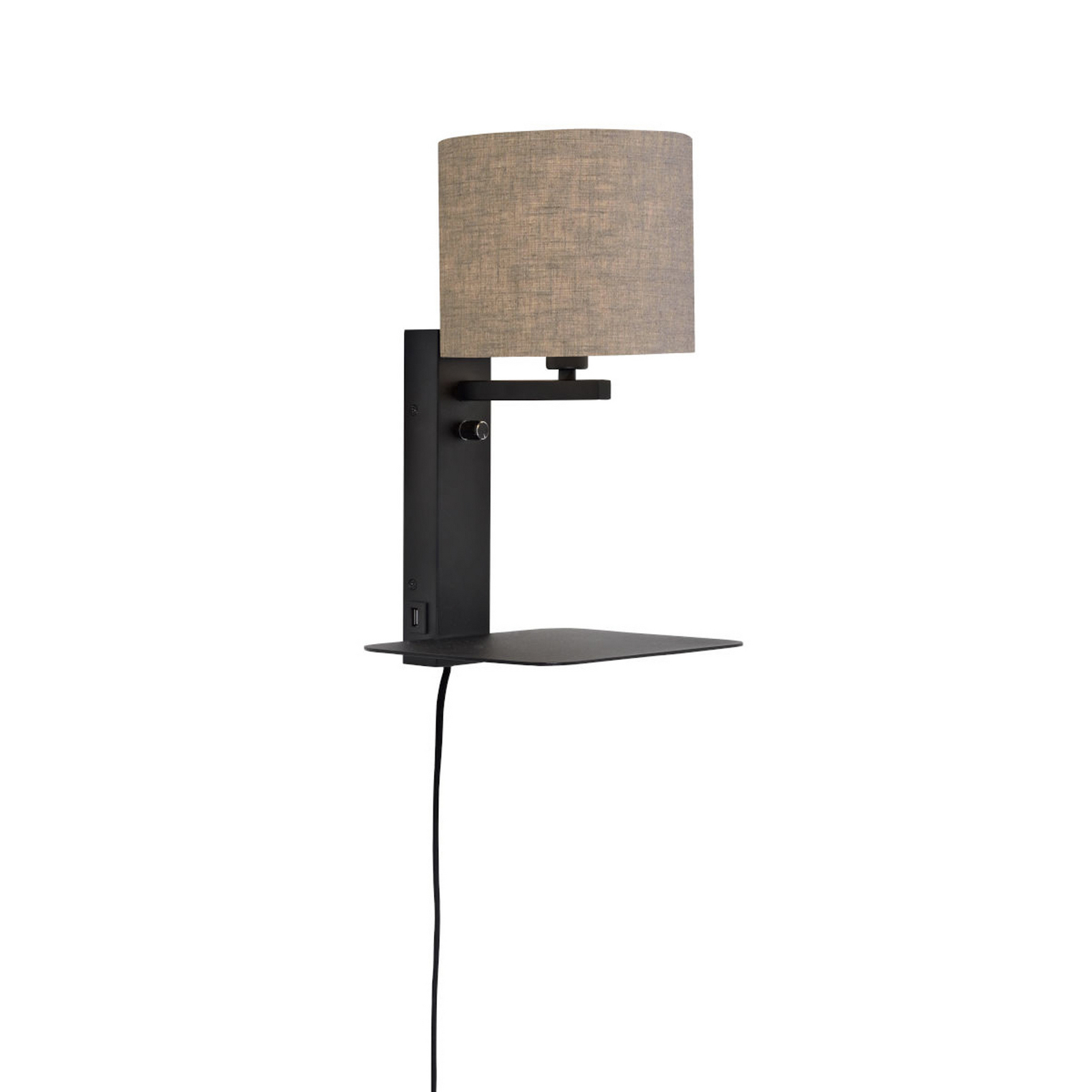IT'S ABOUT ROMI Florence, 1-bulb dark linen lampshade